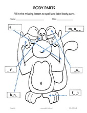 Body Parts Worksheet Pdf