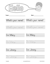 greetings and farewells worksheets for preschoolers