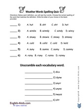 printable crossword  weather Weather free worksheet puzzle worksheets  worksheets  puzzle esl