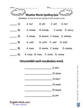 Esl Kids Worksheet Weather Worksheets